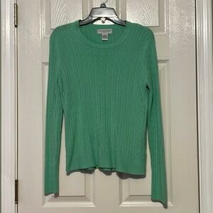 Sag Harbor Petite L Cable Knit Sweater